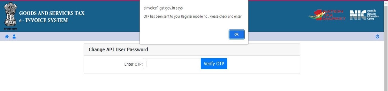 OTP verification e-invocing